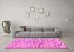 Machine Washable Animal Pink Modern Rug in a Living Room, wshabs3333pnk