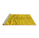 Sideview of Machine Washable Animal Yellow Modern Rug, wshabs3333yw