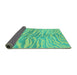 Sideview of Animal Turquoise Modern Rug, abs3333turq