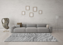 Machine Washable Animal Gray Modern Rug in a Living Room,, wshabs3333gry