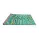 Sideview of Machine Washable Animal Light Blue Modern Rug, wshabs3333lblu