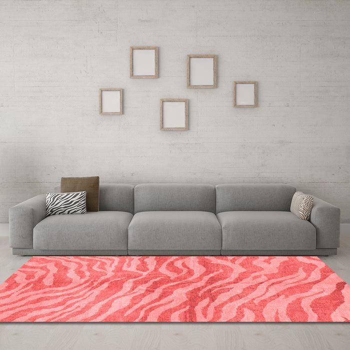 Modern Red Washable Rugs