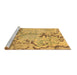 Sideview of Machine Washable Abstract Brown Modern Rug, wshabs3334brn