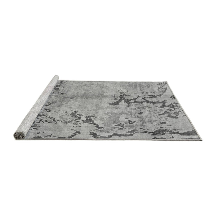 Sideview of Machine Washable Abstract Gray Modern Rug, wshabs3334gry