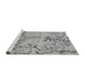 Sideview of Machine Washable Abstract Gray Modern Rug, wshabs3334gry