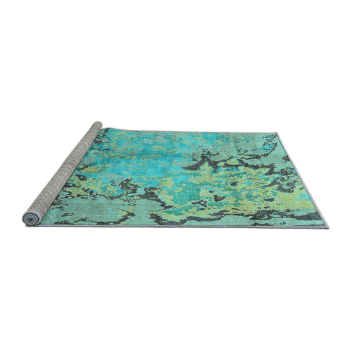Sideview of Machine Washable Abstract Light Blue Modern Rug, wshabs3334lblu