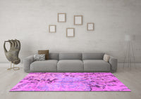 Machine Washable Abstract Purple Modern Rug, wshabs3334pur