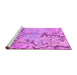 Sideview of Machine Washable Abstract Purple Modern Area Rugs, wshabs3334pur