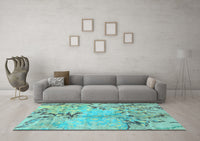 Machine Washable Abstract Light Blue Modern Rug, wshabs3334lblu