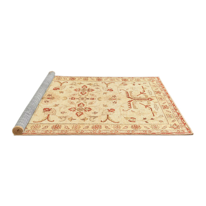 Sideview of Machine Washable Abstract Sun Yellow Rug, wshabs3335