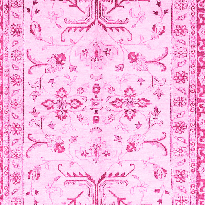 Machine Washable Oriental Pink Traditional Rug, wshabs3335pnk