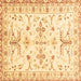 Square Oriental Brown Traditional Rug, abs3335brn