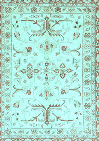 Oriental Light Blue Traditional Rug, abs3335lblu