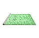 Sideview of Machine Washable Oriental Emerald Green Traditional Area Rugs, wshabs3335emgrn