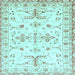 Square Oriental Light Blue Traditional Rug, abs3335lblu