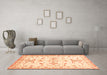 Machine Washable Oriental Orange Traditional Area Rugs in a Living Room, wshabs3335org