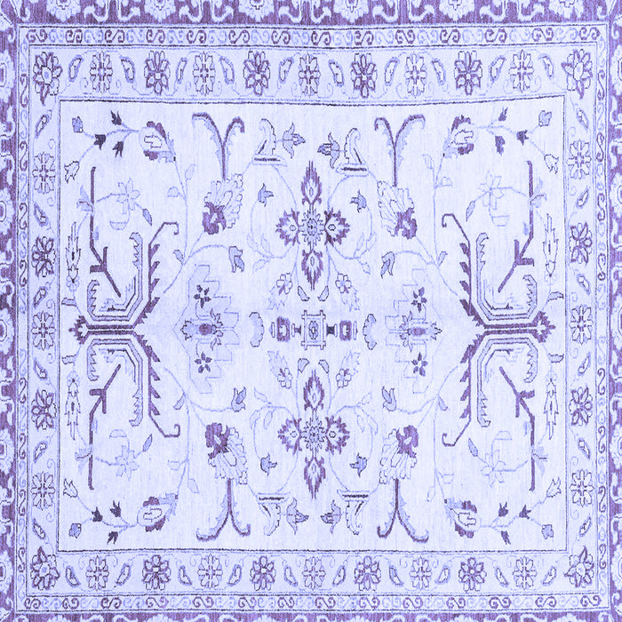 Square Machine Washable Oriental Blue Traditional Rug, wshabs3335blu