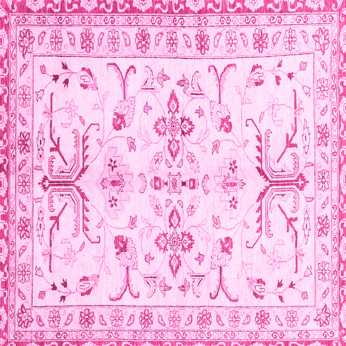 Square Oriental Pink Traditional Rug, abs3335pnk