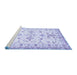 Sideview of Machine Washable Oriental Blue Traditional Rug, wshabs3335blu