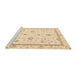 Sideview of Machine Washable Abstract Sun Yellow Rug, wshabs3336