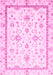 Machine Washable Oriental Pink Traditional Rug, wshabs3336pnk