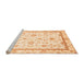 Sideview of Machine Washable Oriental Orange Traditional Area Rugs, wshabs3336org