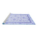 Sideview of Machine Washable Oriental Blue Traditional Rug, wshabs3336blu