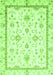 Machine Washable Oriental Green Traditional Area Rugs, wshabs3336grn