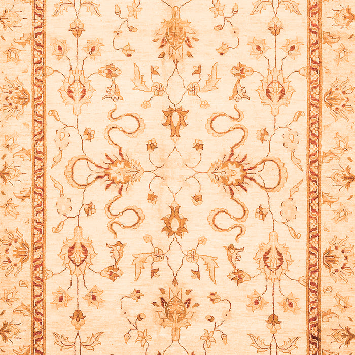 Machine Washable Oriental Orange Traditional Area Rugs, wshabs3336org