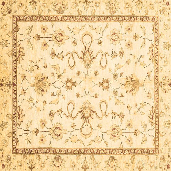 Square Oriental Brown Traditional Rug, abs3336brn