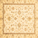 Square Oriental Brown Traditional Rug, abs3336brn