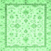 Square Oriental Emerald Green Traditional Rug, abs3336emgrn