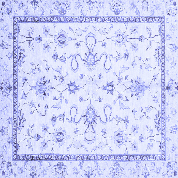 Square Oriental Blue Traditional Rug, abs3336blu