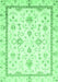 Machine Washable Oriental Emerald Green Traditional Area Rugs, wshabs3336emgrn