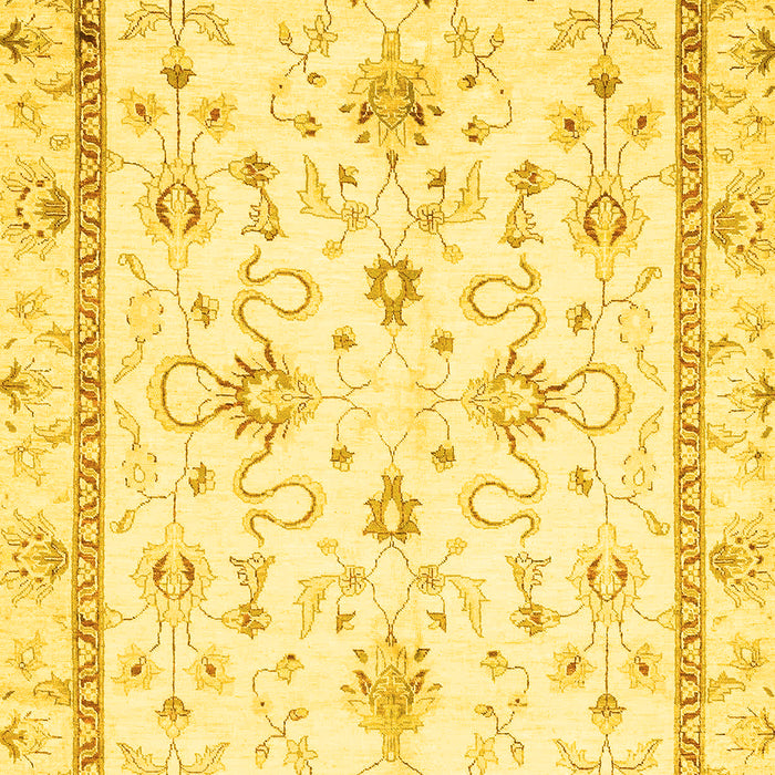Machine Washable Oriental Yellow Traditional Rug, wshabs3336yw
