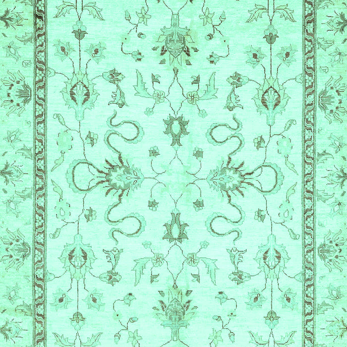 Machine Washable Oriental Turquoise Traditional Area Rugs, wshabs3336turq