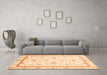 Machine Washable Oriental Orange Traditional Area Rugs in a Living Room, wshabs3336org