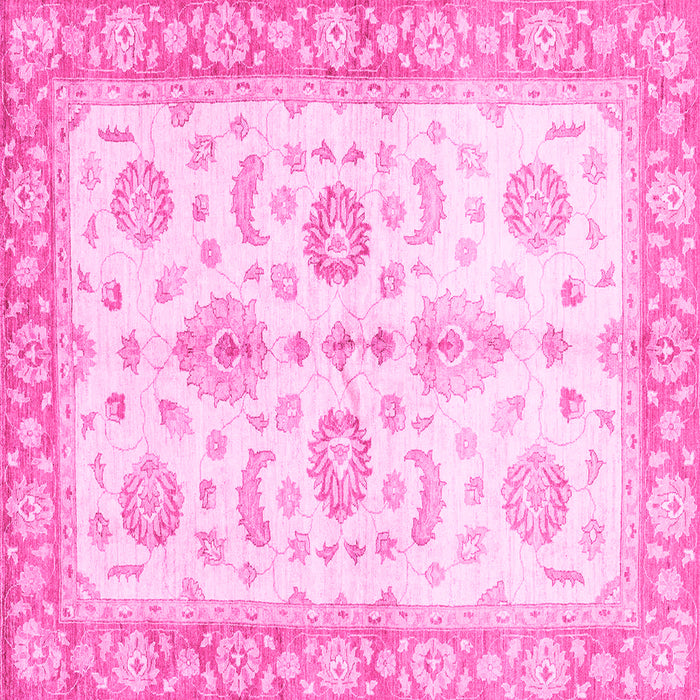Square Oriental Pink Traditional Rug, abs3337pnk
