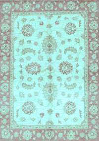 Oriental Light Blue Traditional Rug, abs3337lblu