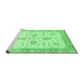 Sideview of Machine Washable Oriental Emerald Green Traditional Area Rugs, wshabs3337emgrn