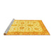 Sideview of Machine Washable Oriental Yellow Traditional Rug, wshabs3337yw