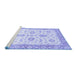 Sideview of Machine Washable Oriental Blue Traditional Rug, wshabs3337blu