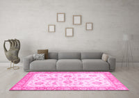 Machine Washable Oriental Pink Traditional Rug, wshabs3337pnk