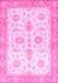 Machine Washable Oriental Pink Traditional Rug, wshabs3337pnk