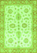 Machine Washable Oriental Green Traditional Area Rugs, wshabs3337grn