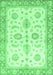 Machine Washable Oriental Emerald Green Traditional Area Rugs, wshabs3337emgrn
