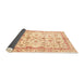 Sideview of Abstract Mustard Yellow Oriental Rug, abs3338