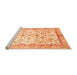 Sideview of Machine Washable Oriental Orange Traditional Area Rugs, wshabs3338org