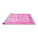 Sideview of Machine Washable Oriental Pink Traditional Rug, wshabs3338pnk