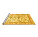 Sideview of Machine Washable Oriental Yellow Traditional Rug, wshabs3338yw